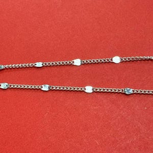 Cadena de eslabones de plata de ley de 1 mm con conector de disco, cadena para collar y pulsera S925