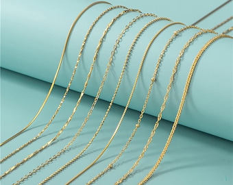 Sterling Silver Box Chain, O  Chain, Twist Linked Chain, Necklace Chain, Jewelry Making (16/18 inch)