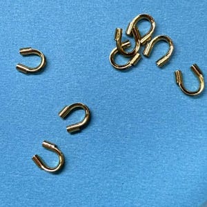 14K Gold Plated Cable Thimbles, Silver Tone Wire Savers, Rhodium Plated Thimble Guardian Protector, Wire Guardians , Thread Protectors 4*5mm