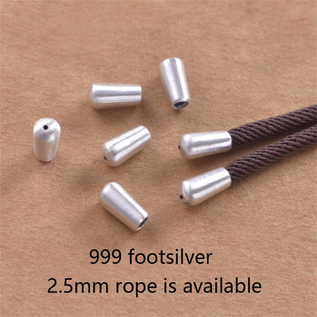Sterling Silver Filigree Cord End Cap, S990 Silver Cord Ends, Bracelet Leather Cord End Caps