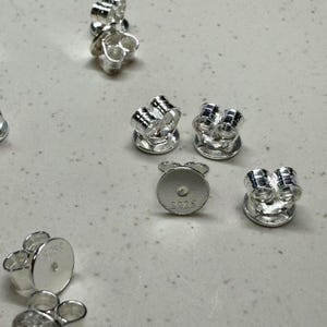 Sterling Silver Butterfly Ear Nuts, Earring Backs, Earring Backing, Ear Back Stopper, 925 Silver Earring Nuts,Wholesale Blanks 4.5mm 5mm 6mm