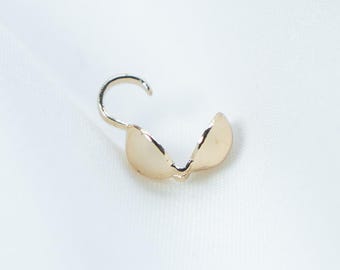 Punte a conchiglia placcate in oro 14 carati, accessori per la creazione di gioielli
