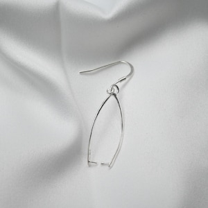 Gancho para pendientes de plata de ley con argolla de presión, suministros para la fabricación de pendientes (38,5 mm)