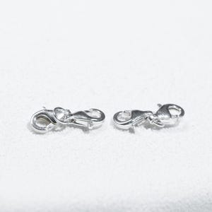 Sterling Silver Lobster Clasp, Trigger Claw, Necklace Bracelet Clasp (8-12mm)