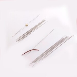 10 peças de alfinetes de cabeça banhados a prata, alfinetes de cabeça em tom de prata, alfinetes de cabeça banhados a prata para fabricação de joias, espessura 0,15 mm 0,2 mm comprimento 5,5 cm 7 cm 8 cm