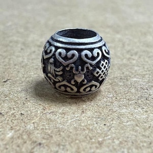 Sterling Silber Knoten Perle, Spacer Perlen, 925 Silber Wolke runde Spacer Bead, Armband Bead, Halskette Bead, Großloch Spacer
