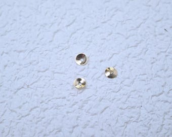14K Gold Filled Bead Caps, Jewelry Making (3mm 4mm)