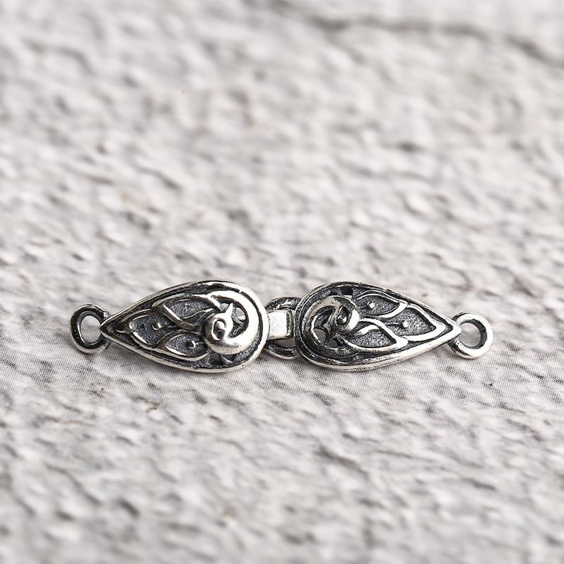 Sterling Silver Hook Clasp, Thai Silver, Necklace Connector CD126
