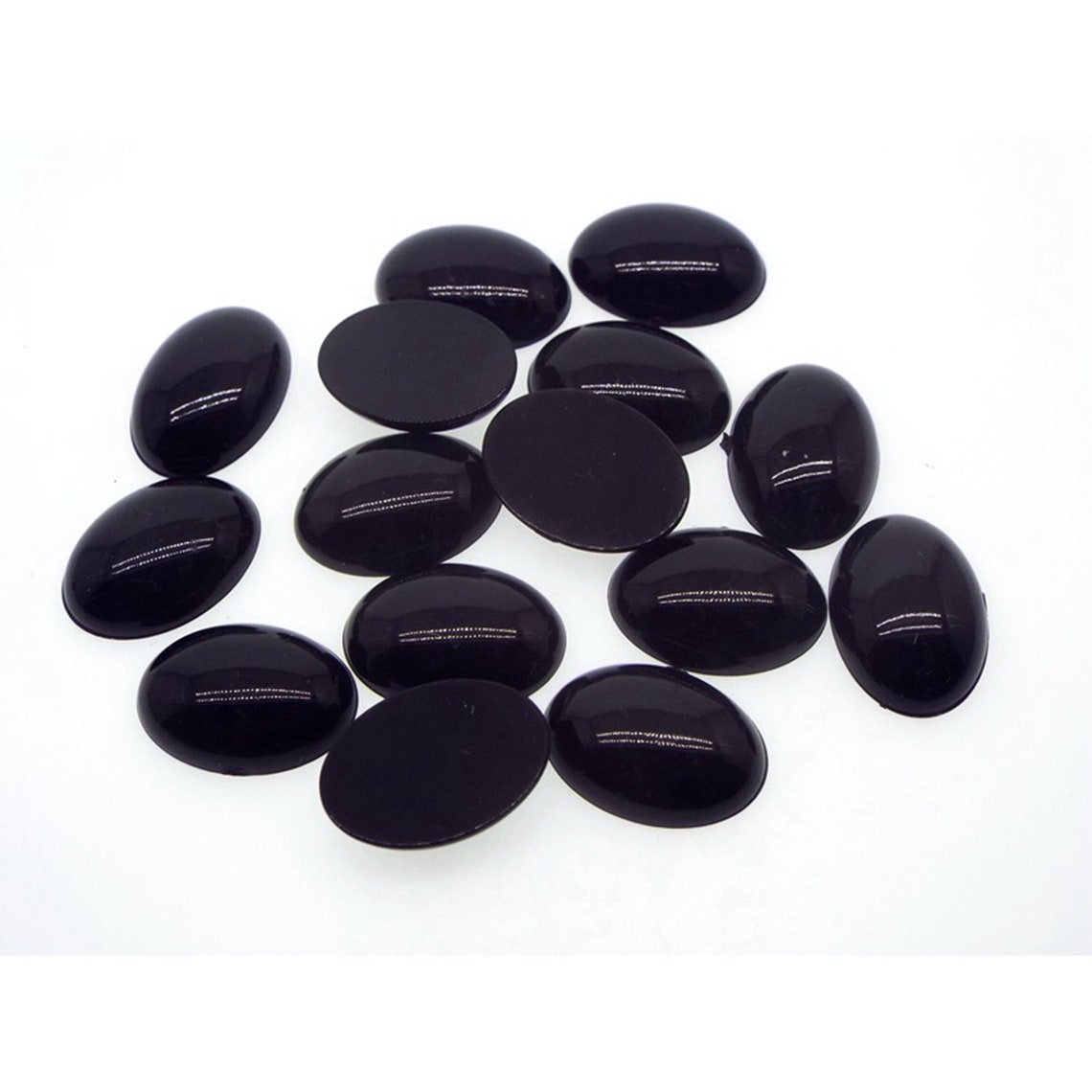 100 Stück Ovale Flat Back Puppenauge Schwarze Ovale Gewölbte | Etsy
