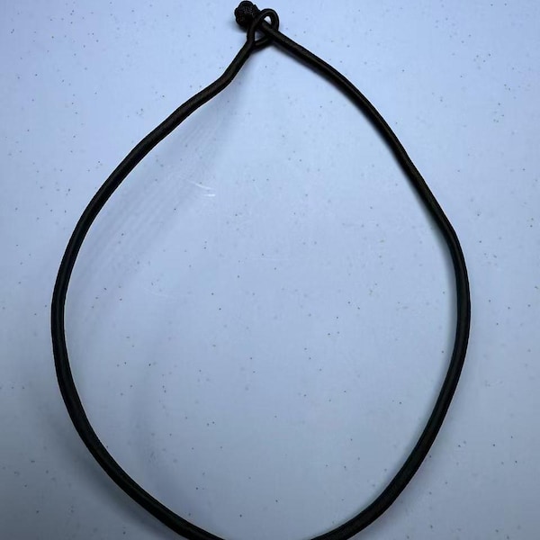 Schwarze Wachsseil-Halskette, Perlenzubehör, 40-50 cm