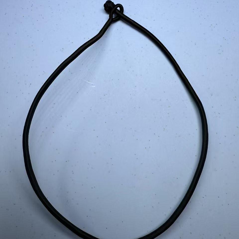 Black Wax Rope Necklace, Leather Cord Necklace, Wax Rope Necklace, Black Necklace For Beading Supplies Length 16" 18" 20"