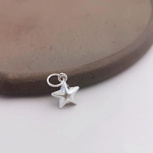 Sterling Silver Star Charm Pendant, Celestial Bracelet, Night Sky Necklace, Galaxy Earring, Starry Night Jewelry, Sparkling Star Charm