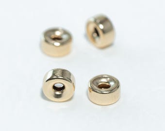 Or 14 carats, perles d'espacement