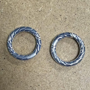 Sterling Silver Round Push Clasp, Figure Circle Clasp