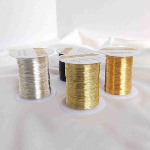 1 Roll 14K Gold Plated Wires, Round Wires, Gold Tone Soft Wires, Soft Wire  for Jewelry Making 