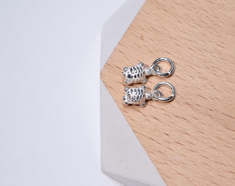 Colgante con dije de tortuga de plata de ley, joyería de animales pequeños