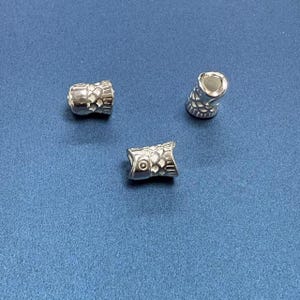 Sterling Silver Fish Beads, Tube Bead, Sea life Bead, Ocean Bead, Marine Bead, Bracelet Spacer, Animal Bead, Vintage Bead, Fishmen Bead 6mm