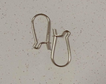 14K Gold Filled Kidney Earrings, Gold Filled Kidney Ear Wires for Jewelry Making, Earring Wires, Earring Component, Gold Filled Earring