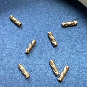 14K Gold Filled Curve Twist Tube Bead, Noodle Tube, Bracelet Bead, Necklace Bead, Gold Filled Twist Tube Beads, 5mm 10mm 15mm