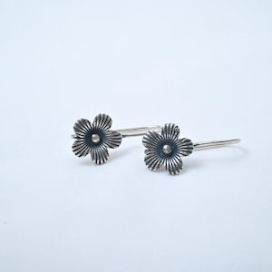 Sterlingzilveren teenring met bloem - verstelbare teen met bloemen