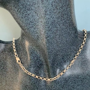 Sterling Silver Rolo Chains With Rectangular Clasp, 925 Silver Rolo Chain, Necklace Belcher Chain  16&quot; 18&quot; 20&quot; 22&quot; 24&quot; 26&quot; 28&quot; 30&quot; 32&quot; 34&quot;