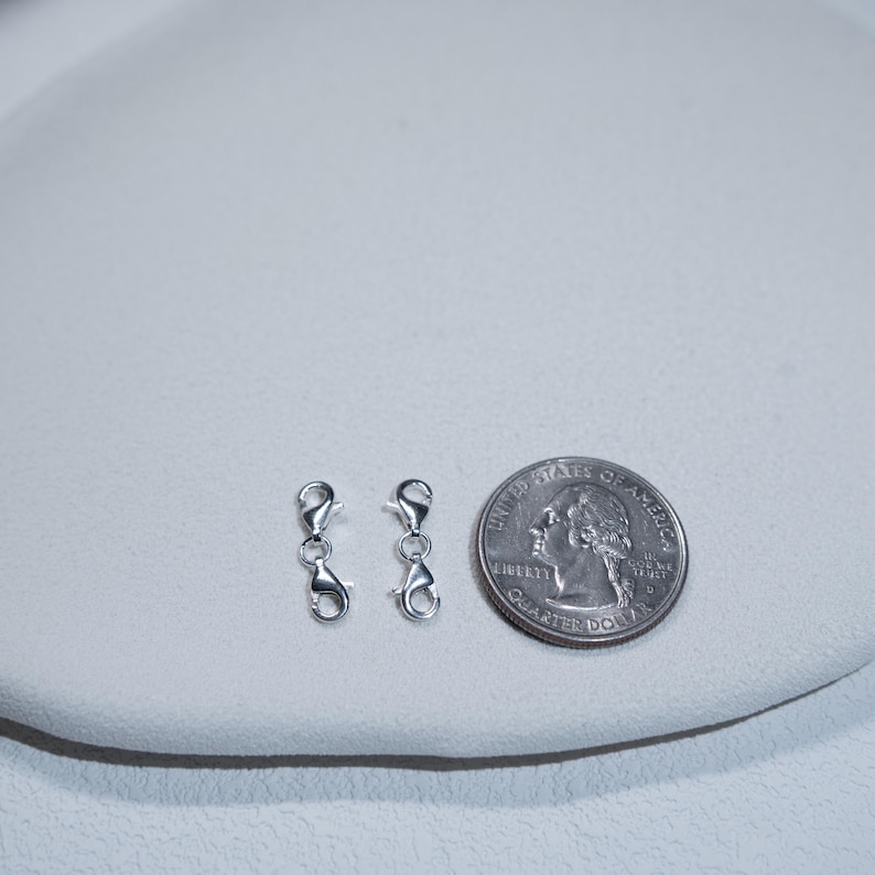 Cierre de langosta de plata de ley, tipo garra, para collar y pulsera (8-12 mm) imagen 9