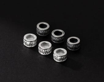 Sterling Silver Cloud Barrel Pärlor, Smyckesspacerpärlor