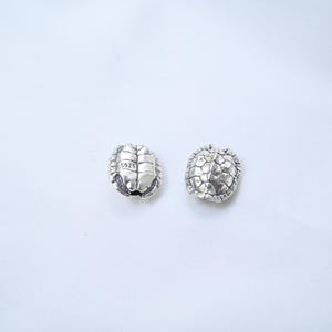 Sterling Silver Turtle Shell Bead, Carapace Spacer (5x10mm)