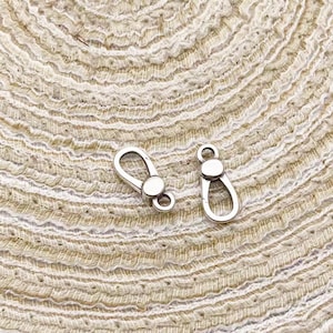 Sterling Silver Hinged Push Clasps, S925 Silver Oval Ring Clasp, Spring Gate Clasp, Push Gate Holder Clasp, Necklace / Bracelet Clasp