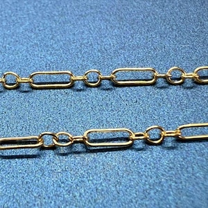 1 meter 14K Gold Filled Figaro Chain Footage, Gold Filled Bulk Chains, Unfinished Chains, Bulk Necklace Chain for DIY Jewelry Making, 1.68mm
