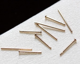 14k Gold Filled Flat Pad Earring Posts, Studs 9.5-13mm