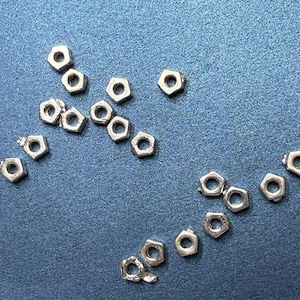 Sterling Silver Pentagon Nugget Beads, Handmade s925 Spacer