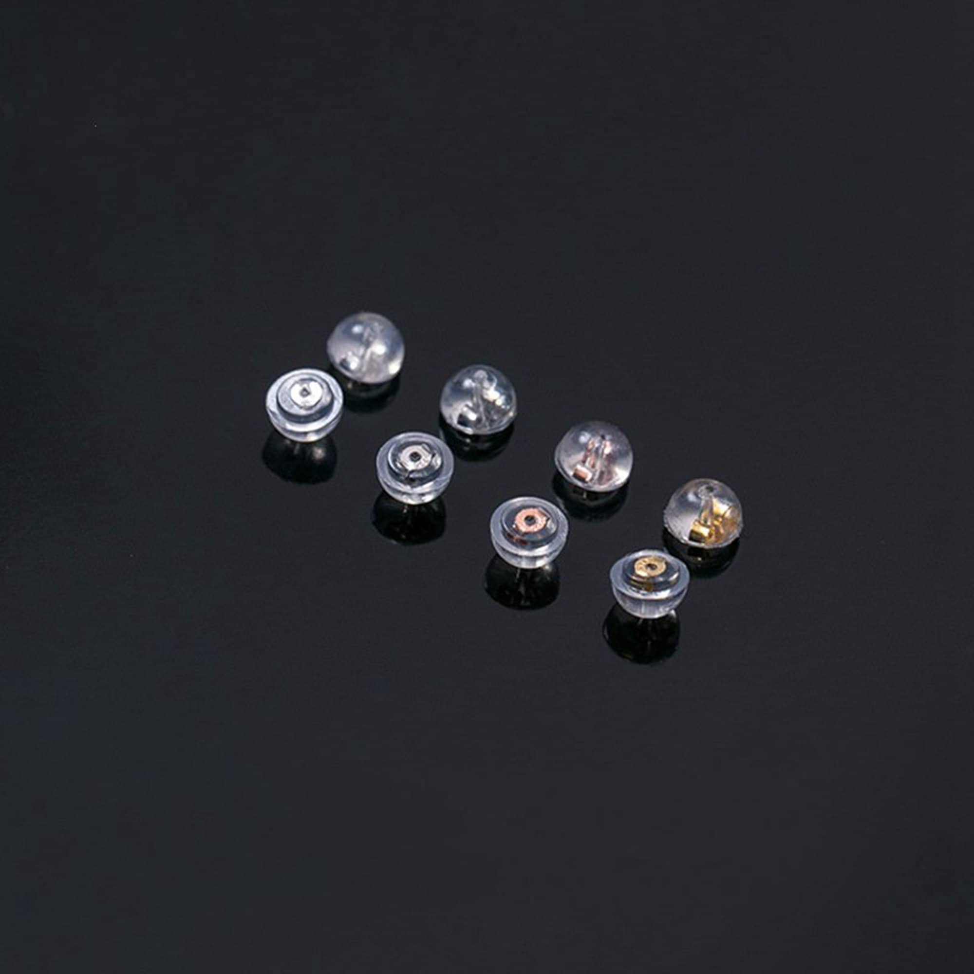 4x Sterling Silver Stud Post Bullet Earring Backs / Clutches - .925 Solid Silver, Connector #2387