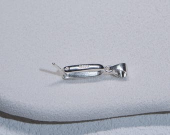 925 Sterling Silver Pinch Bail, Pendant Jewelry Making Supply