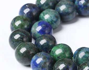 Green blue Natural Lapis Lazuli Beads Gemstone Round Beads 4MM 6MM 8MM 10MM 12MM Bulk Lot Options  beading supplies