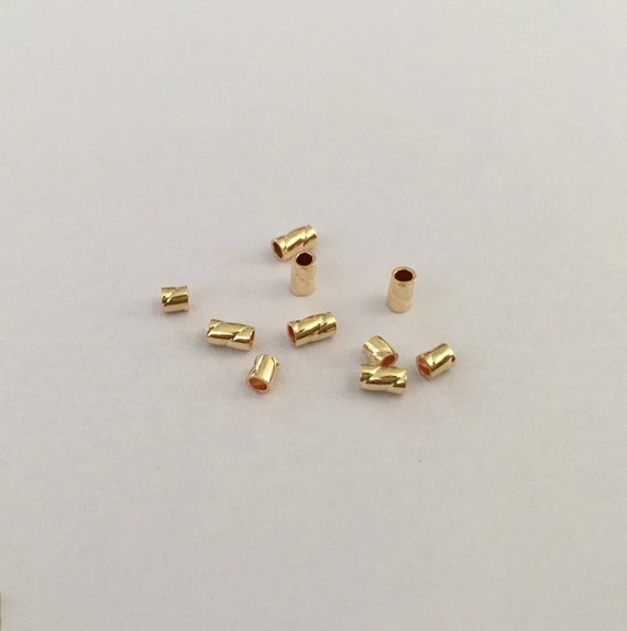 Crimp Bead 2x3mm Gold Plated (10-Pcs)