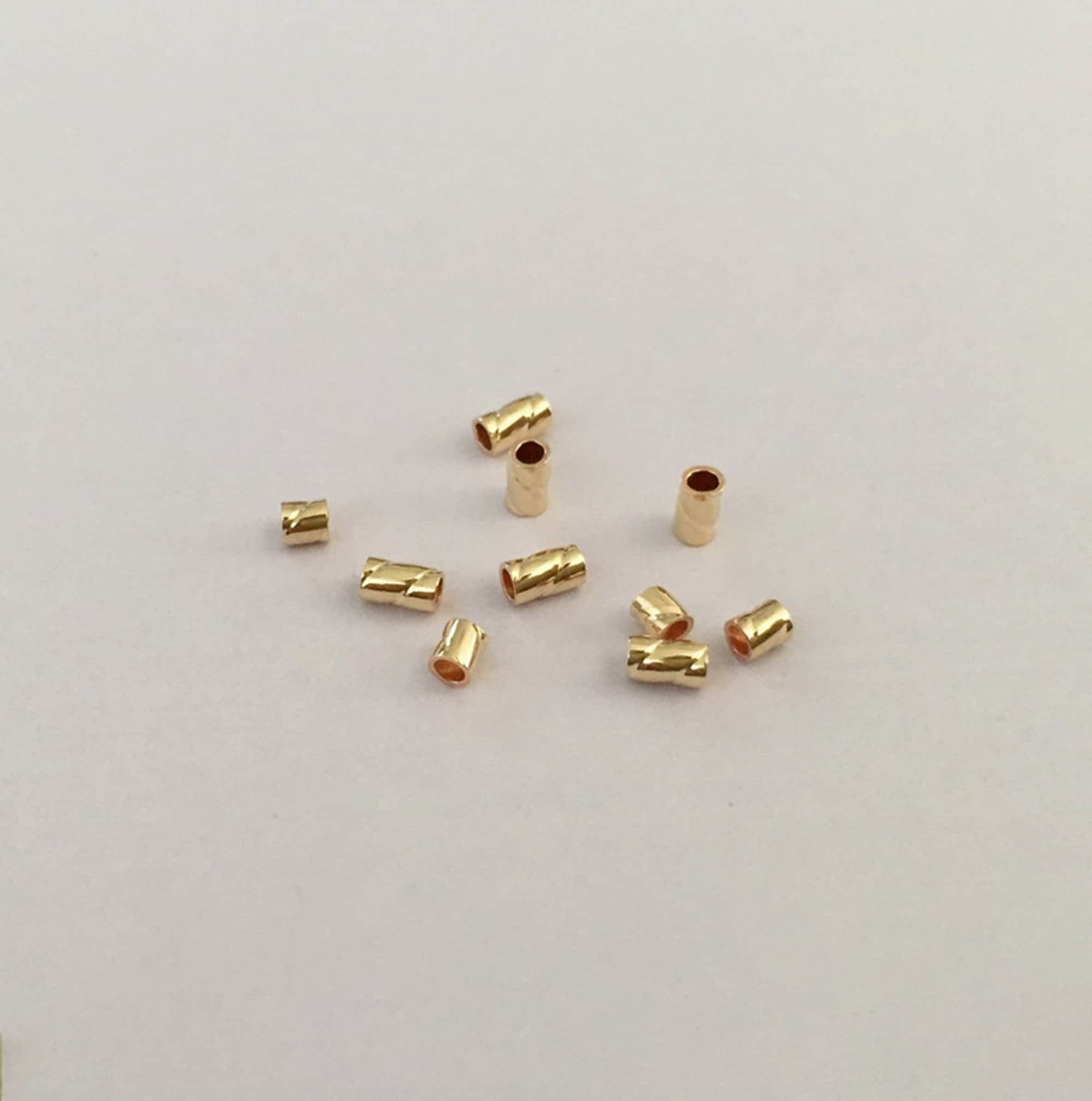 14K Gold Filled Crimp Tube Beads Gold 