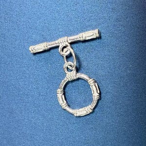 Sterling Silver Round Toggle Clasps, S925 Silver Toggle Clasp, Bracelet Clasp, Necklace Clasp, Round Circle Clasp