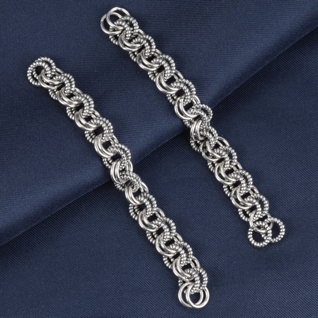 Sterling Silver Twist Cable Extension Chains, 925 Silver Double Chain