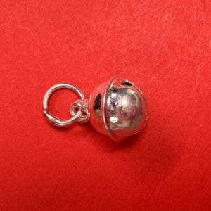 Sterling Silber Glöckchen Anhänger, s925 Silber 6 mm 7 mm 8 mm 10 mm 12 mm Glocke Anhänger für Schmuckherstellung Lieferungen, Haustier Glocke Anhänger DIY