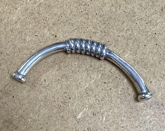 SOFPLATE 100 Perline Distanziali A Tubo In Lega - Foro Grande 3,5mm - Colore Argento Antico Tibetano Per Creazione Gioielli Fai Da Te - 2