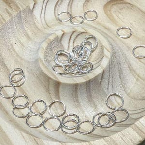 40pcs Sterling Silver Open Jump Ring, 925 Sterling Silver Closed Ring 2.5mm 3mm 3.5mm 4mm 5mm 6mm 7mm 8mm 9mm 10mm, Wire full size optional