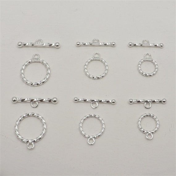Silver Clasp Toggle Swirl Clasps Toggle Findings For Necklace
