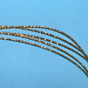 14K Gold Plated Wires, Round Twist Wires, Gold Tone Hard Wires, Hard Wires Footage for Jewelry Making Supplies