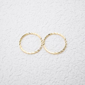 14K Vergoldetes Twist Biegering-Verbinder, 10-22 mm