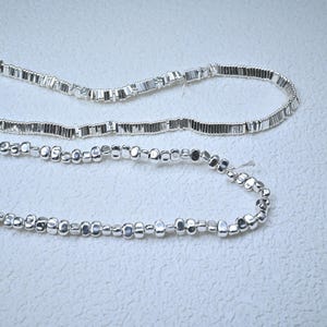 Silber überzogene Hämatit-Spacer-Perlen, Schmuckherstellung