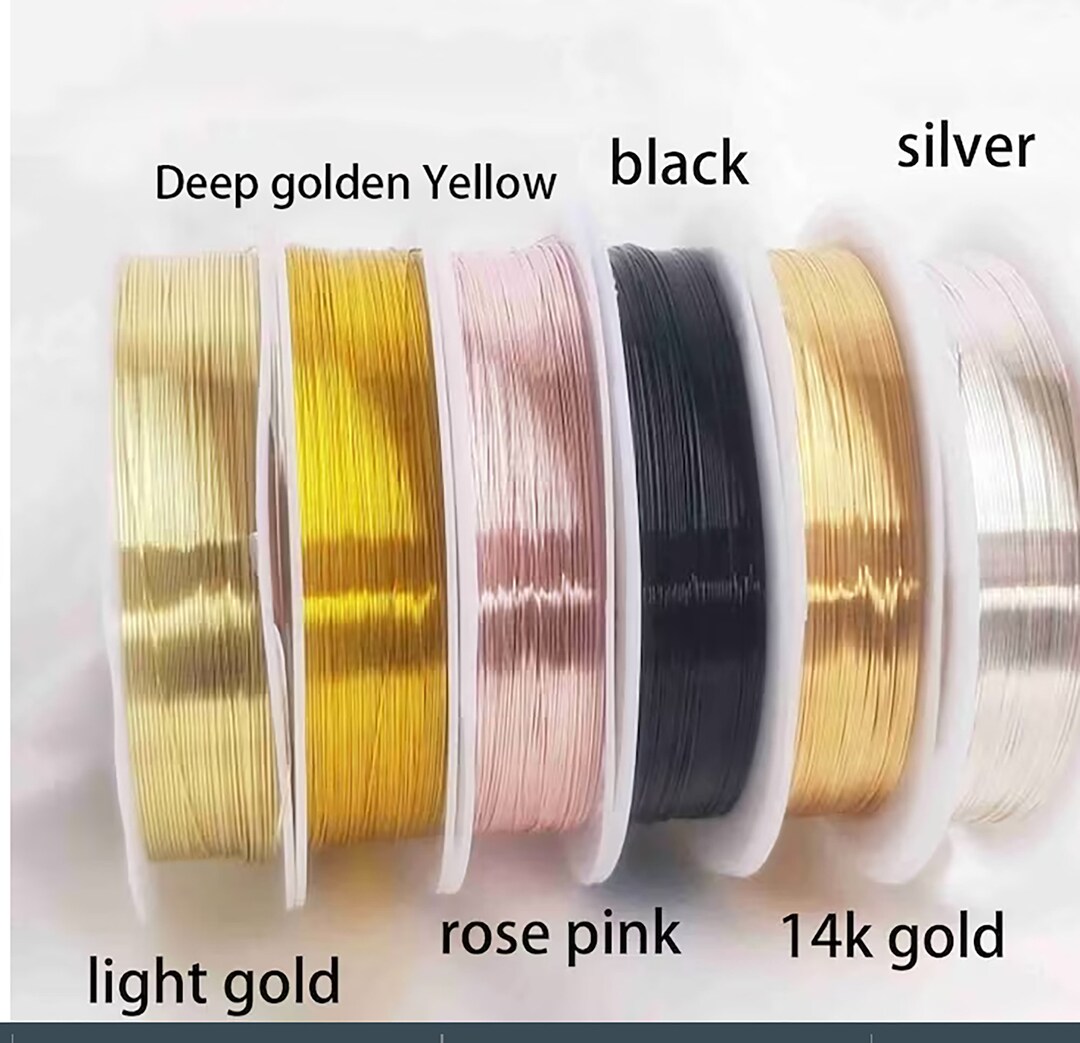 1 Roll 14K Gold Plated Wires Soft Wire, Round Wires, Gold Tone Soft