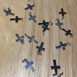 Sterling Silber Blank Kreuz Charm Anhänger, Christian Armband, Kruzifix Halskette, Glaube Ohrring, religiöser Schmuck, Gothic Kreuz Charm