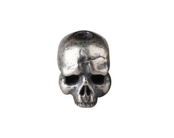 Sterling Silver Skull Bead, Spacer Beads, 925 Silver Skull Spacer Bead, Bracelet Bead,Necklace Bead,Skull Spacer 8*6mm