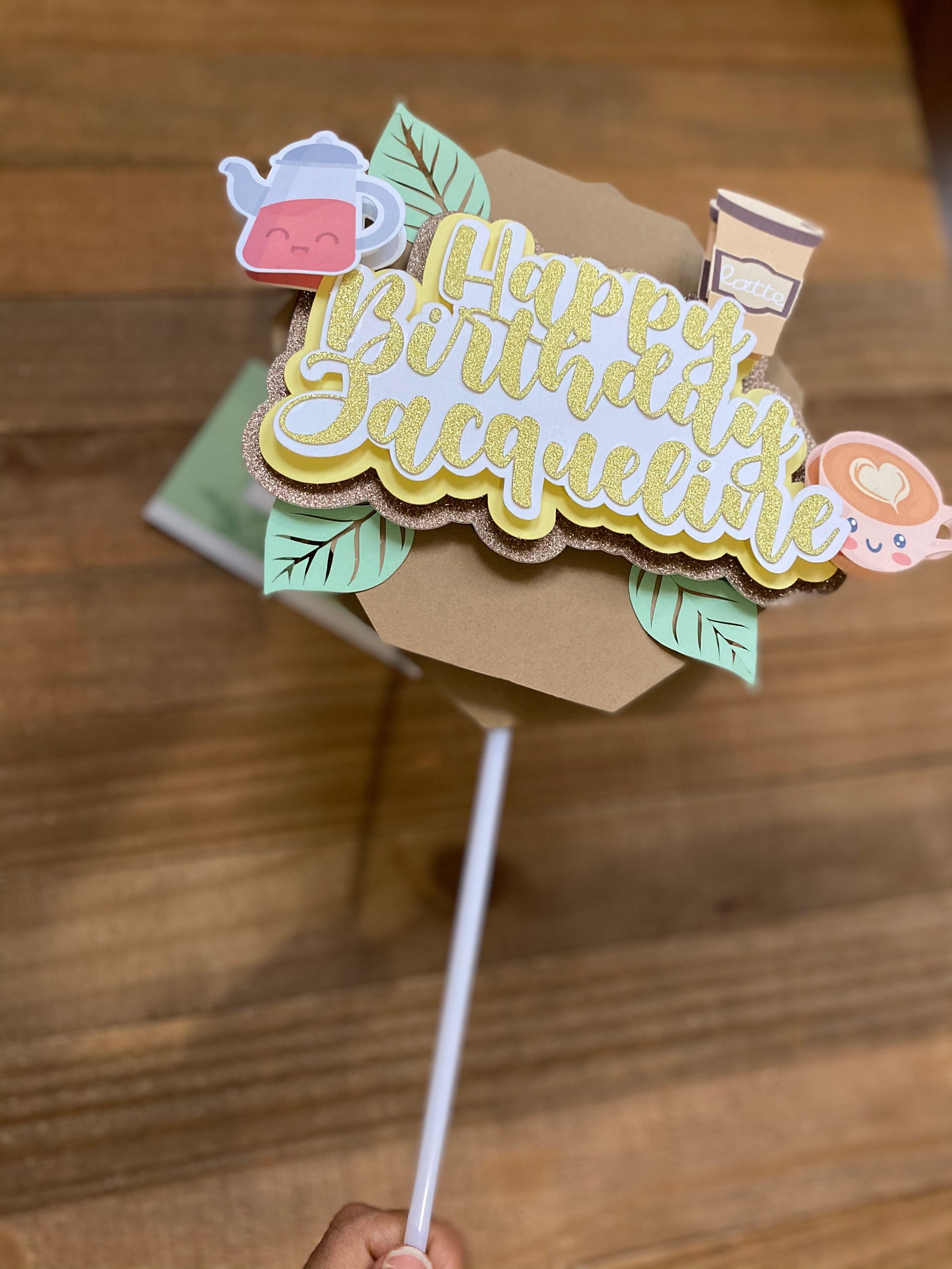 Birthday Cake Topper Coffee Lover Etsy